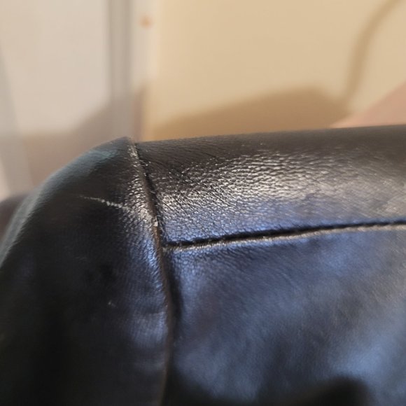 2/$40 Old Navy woman's black leather jacket - Picture 6 of 10